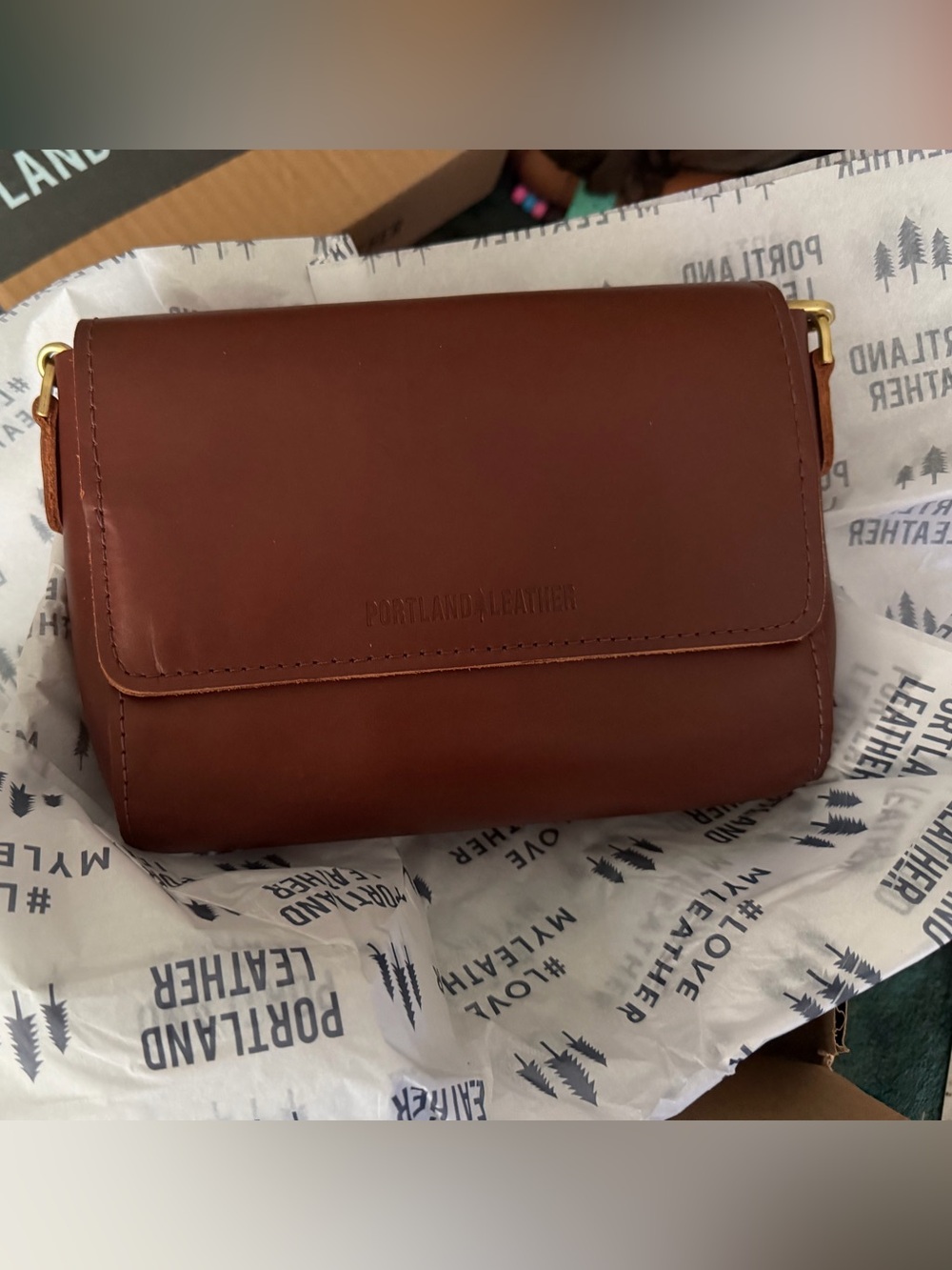 Portland Leather Chocolate Brown Leather Mini Metro Crossbody Purse